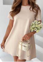 Kleid mini z kokardą Mariette Gelb