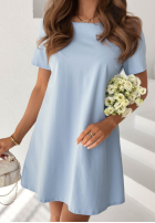 Kleid mini z kokardą Mariette Gelb