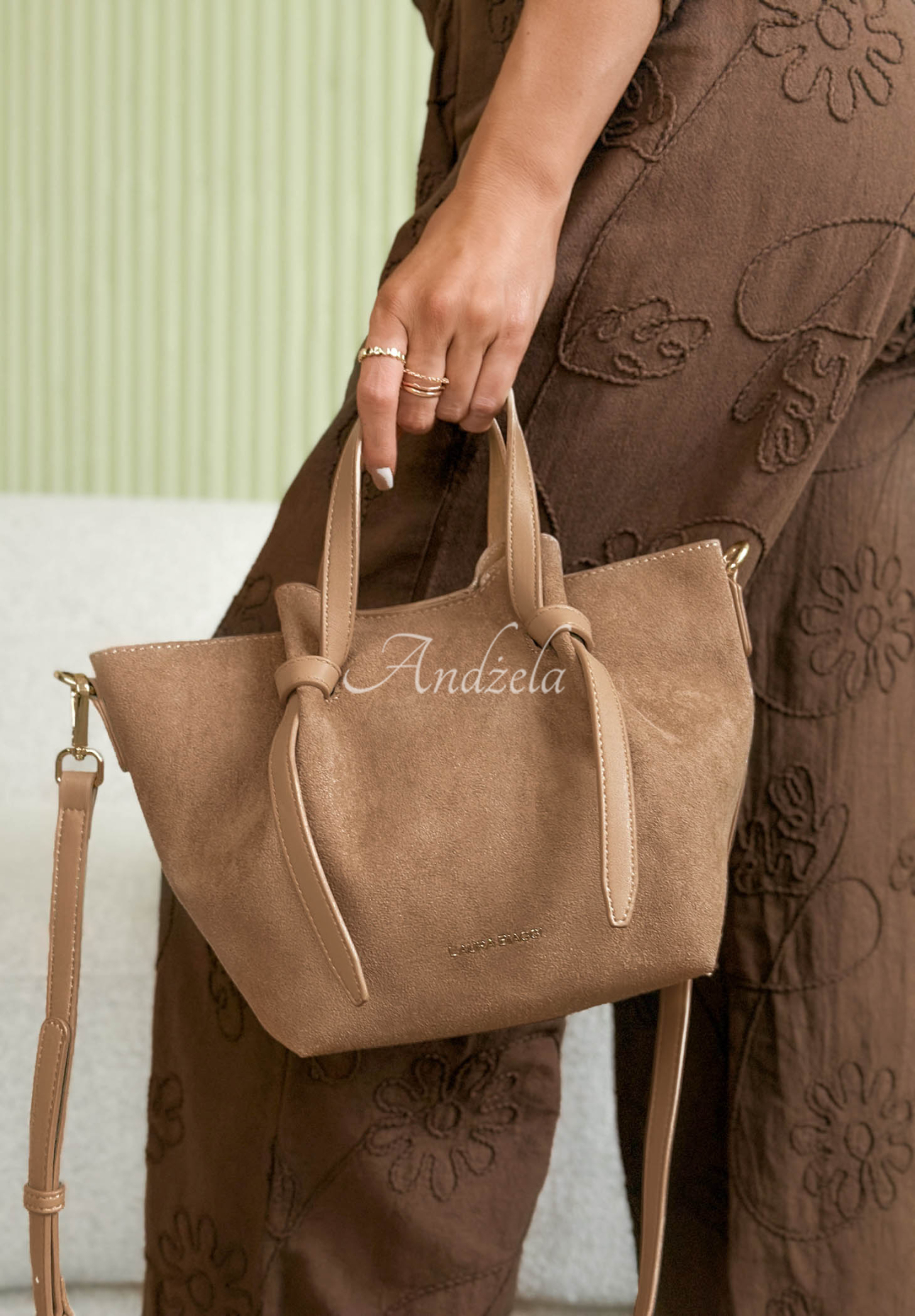 Wildledertasche Beatrice Camel