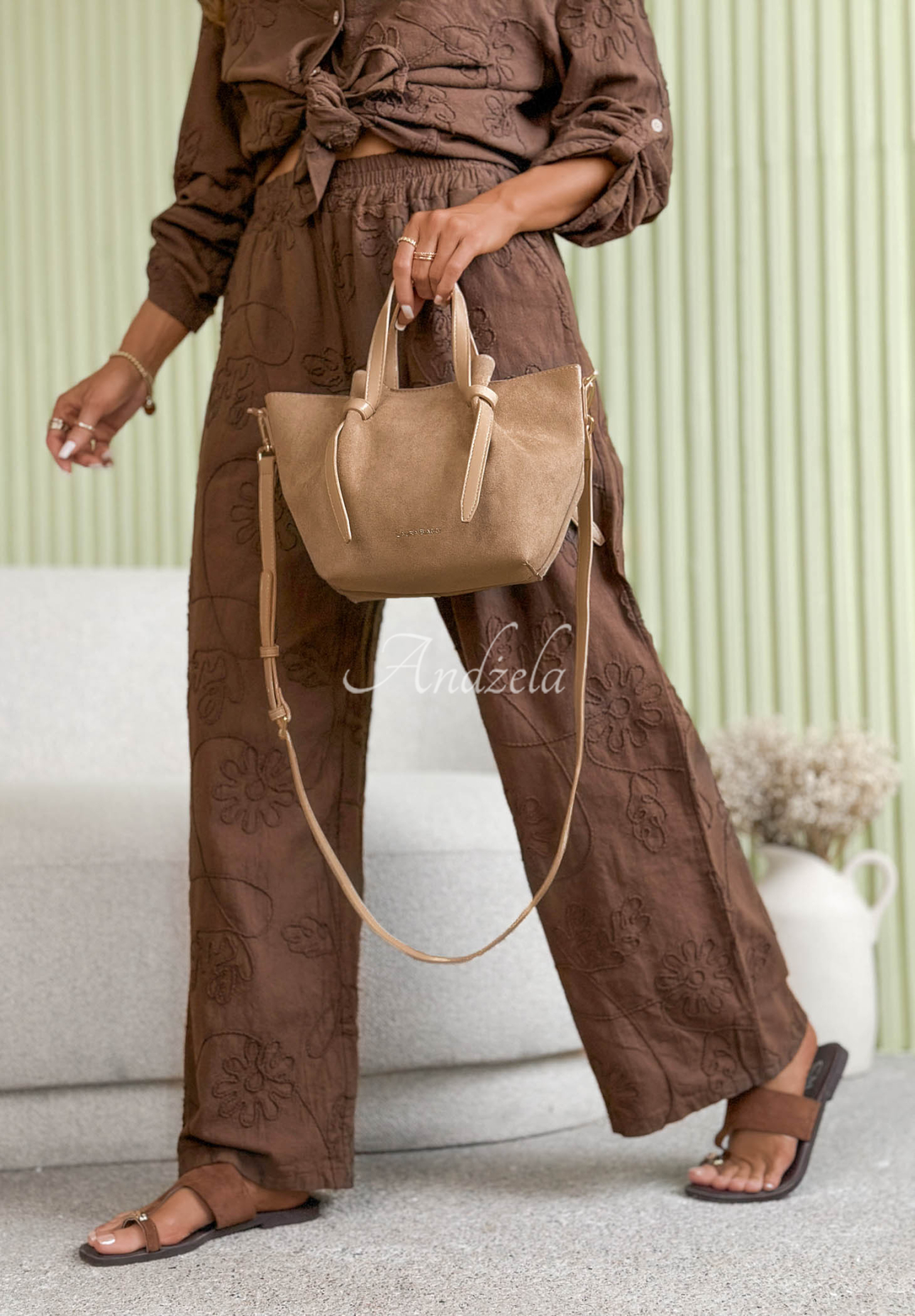 Wildledertasche Beatrice Camel