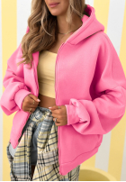 Sweatshirt z kapturem oversize Don't Tell Gelb