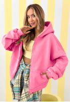 Sweatshirt z kapturem oversize Don't Tell Gelb