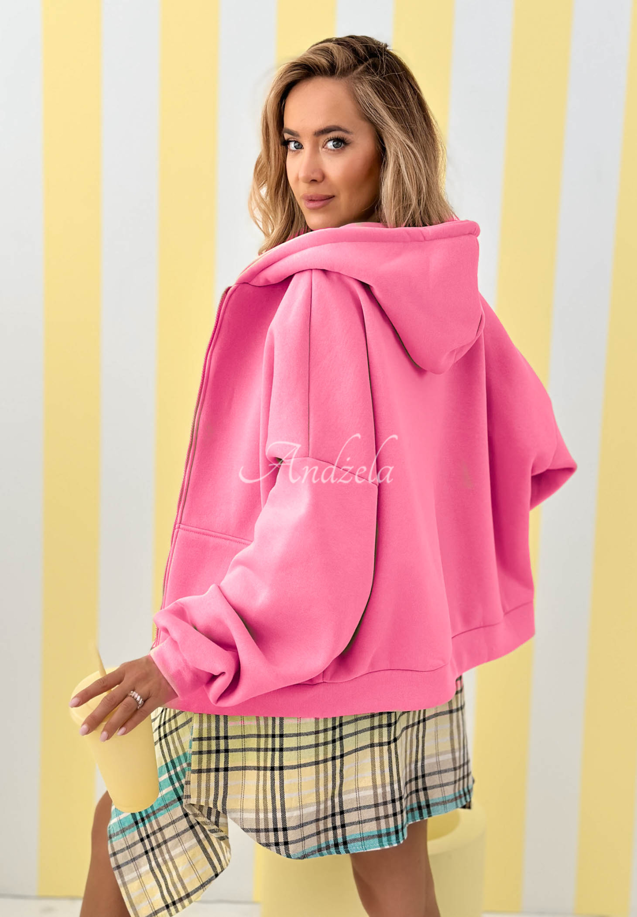 Oversize Sweatshirt mit Kapuze Don't Tell Rosa
