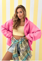 Sweatshirt z kapturem oversize Don't Tell Gelb