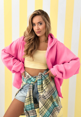 Oversize Sweatshirt mit Kapuze Don't Tell Rosa