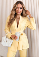 Set Blazer i Hose Old News Ecru