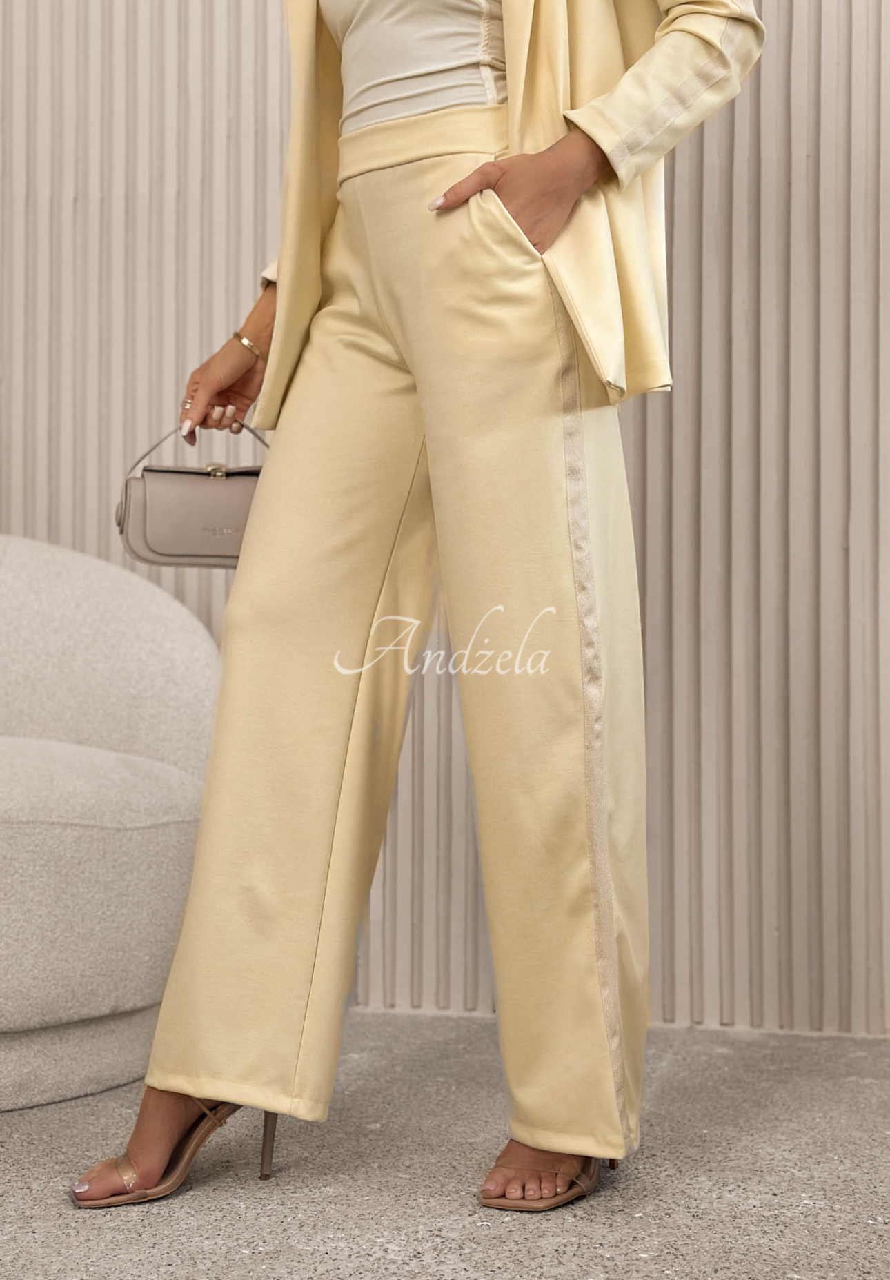 Self Respect Women's Yellow Striped Sweatsuit 