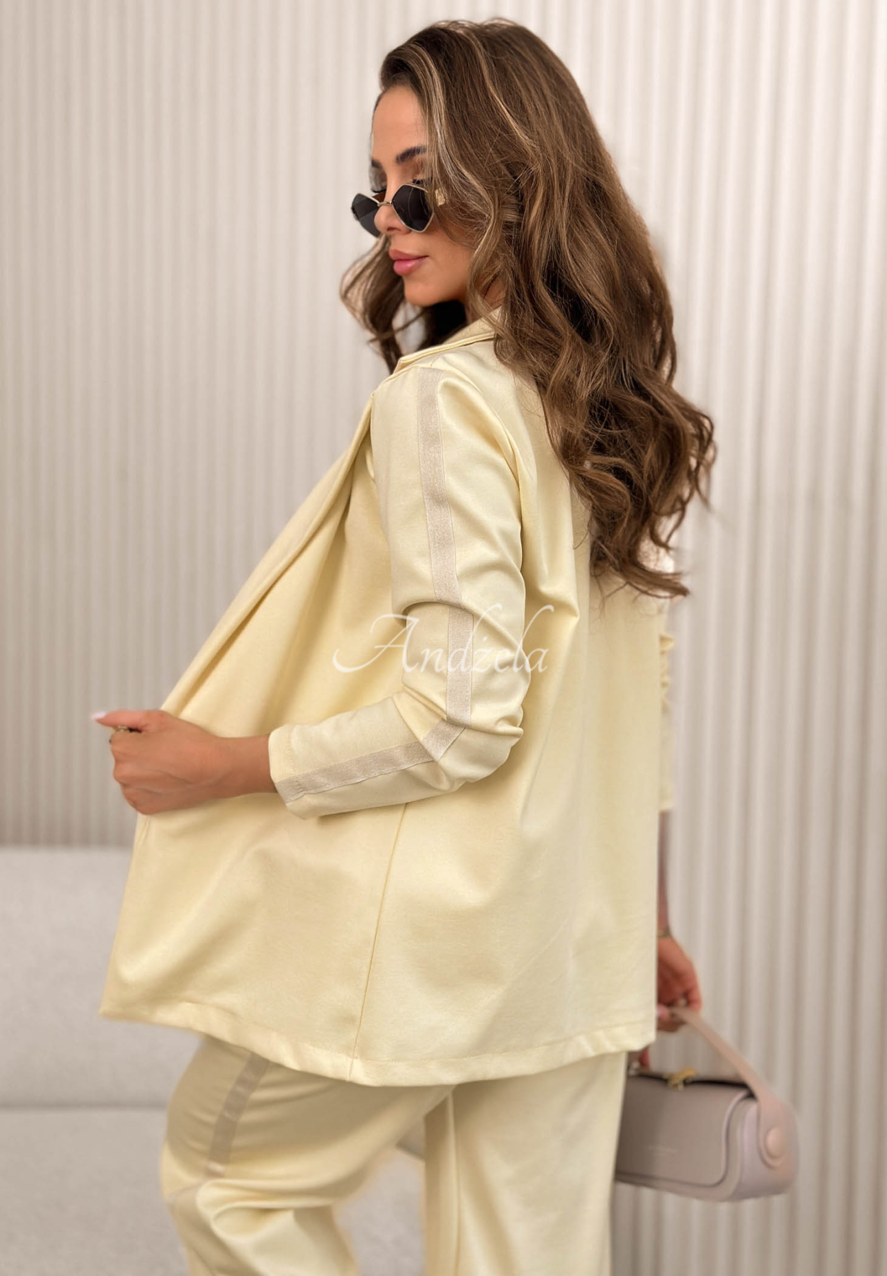 Self Respect Women's Yellow Striped Sweatsuit 