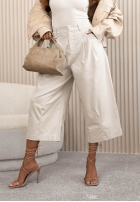 Bawełniane Hose kuloty wide leg Connie Ecru