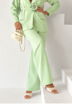 Garnitur damski z kwiatkiem Tessa różowy