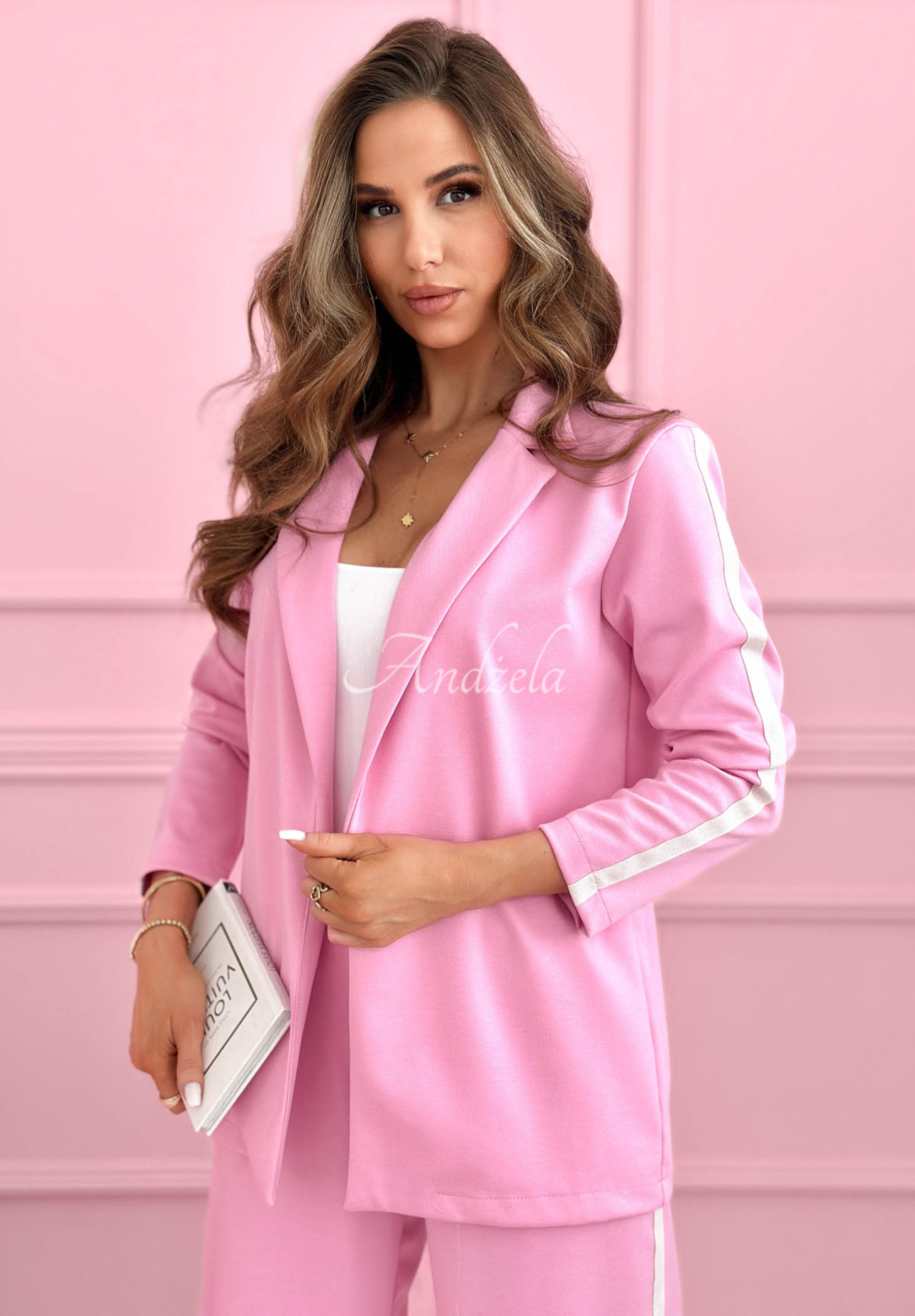 Self Respect Women's Pink Striped Sweatsuit 
