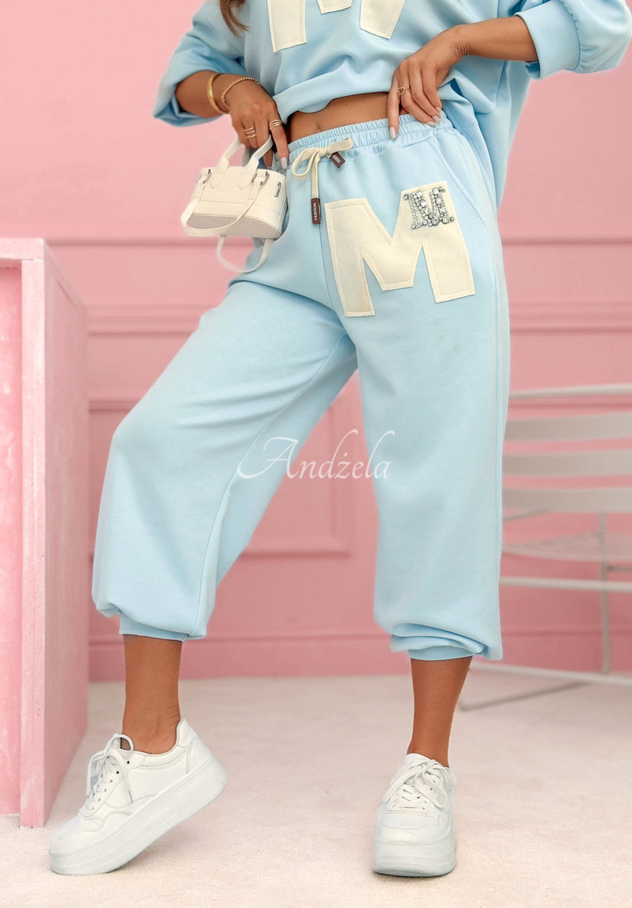 Mastermind Light Blue Viscose Sweatpants