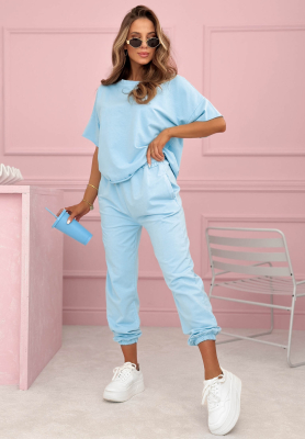 Set T-Shirt und Jogginghose Double Trouble Himmelblau