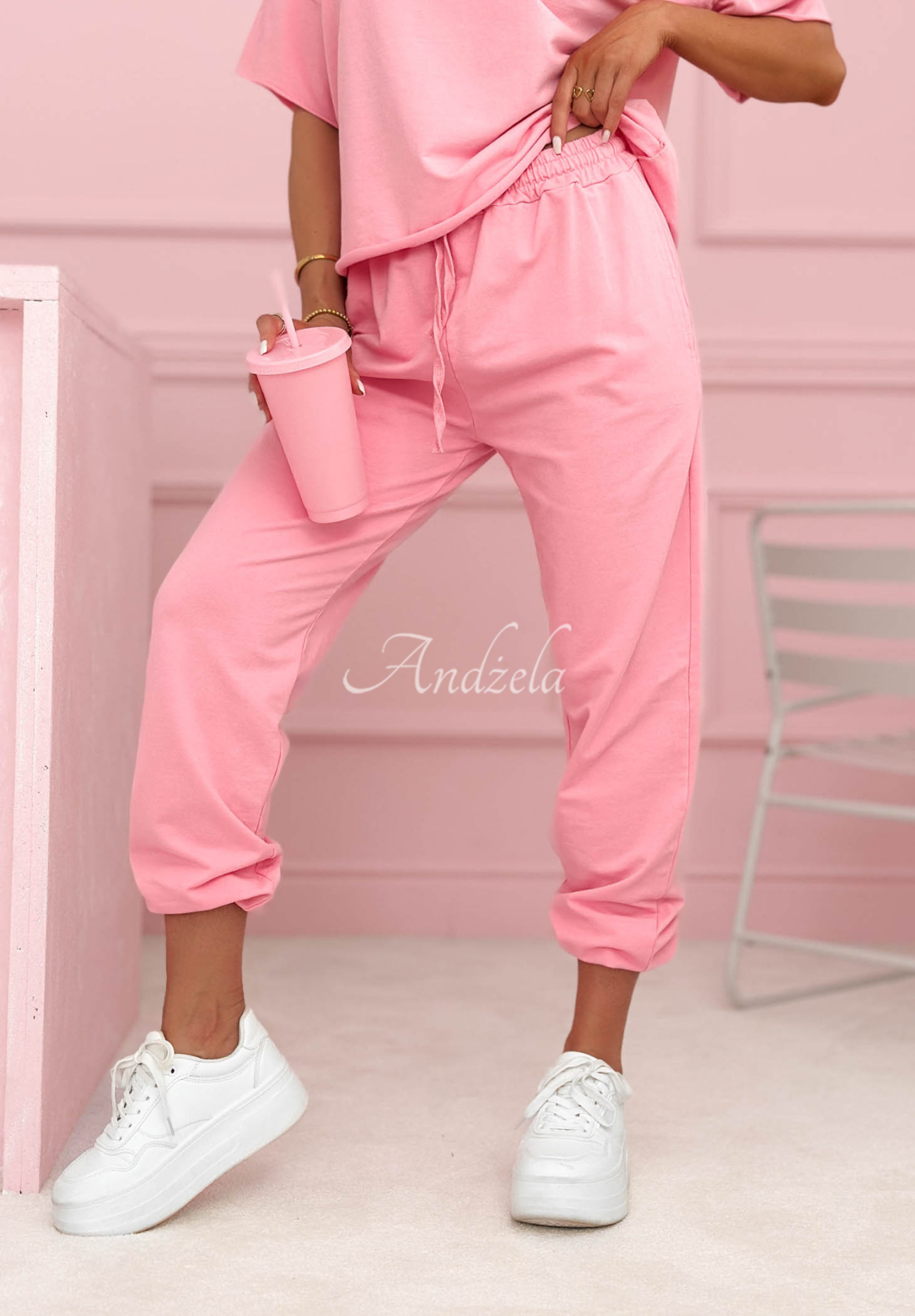Set T-Shirt und Jogginghose Double Trouble Rosa