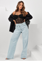 Koronkowe body na ramiączkach Persephone Schwarz