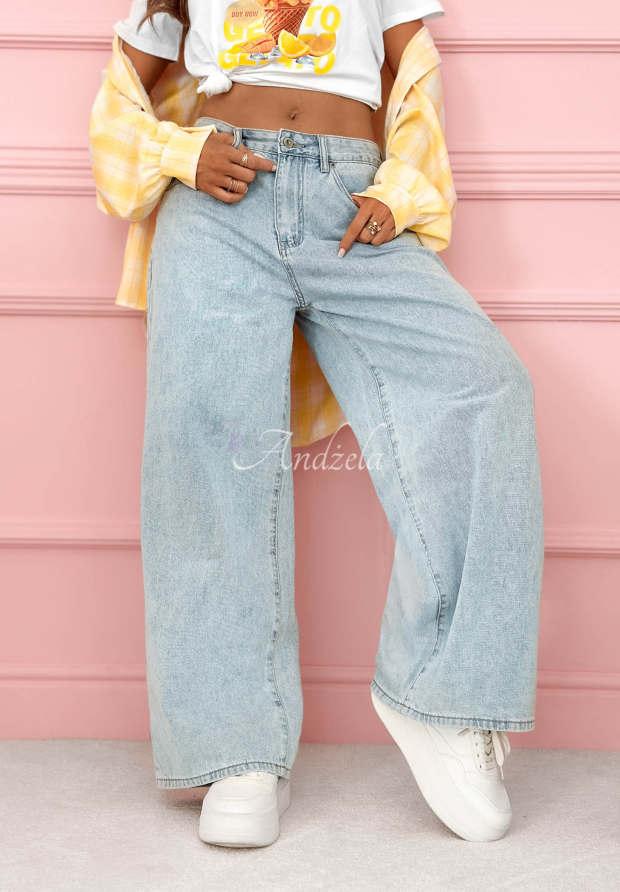 Jeans wide leg Believe In Today Blau