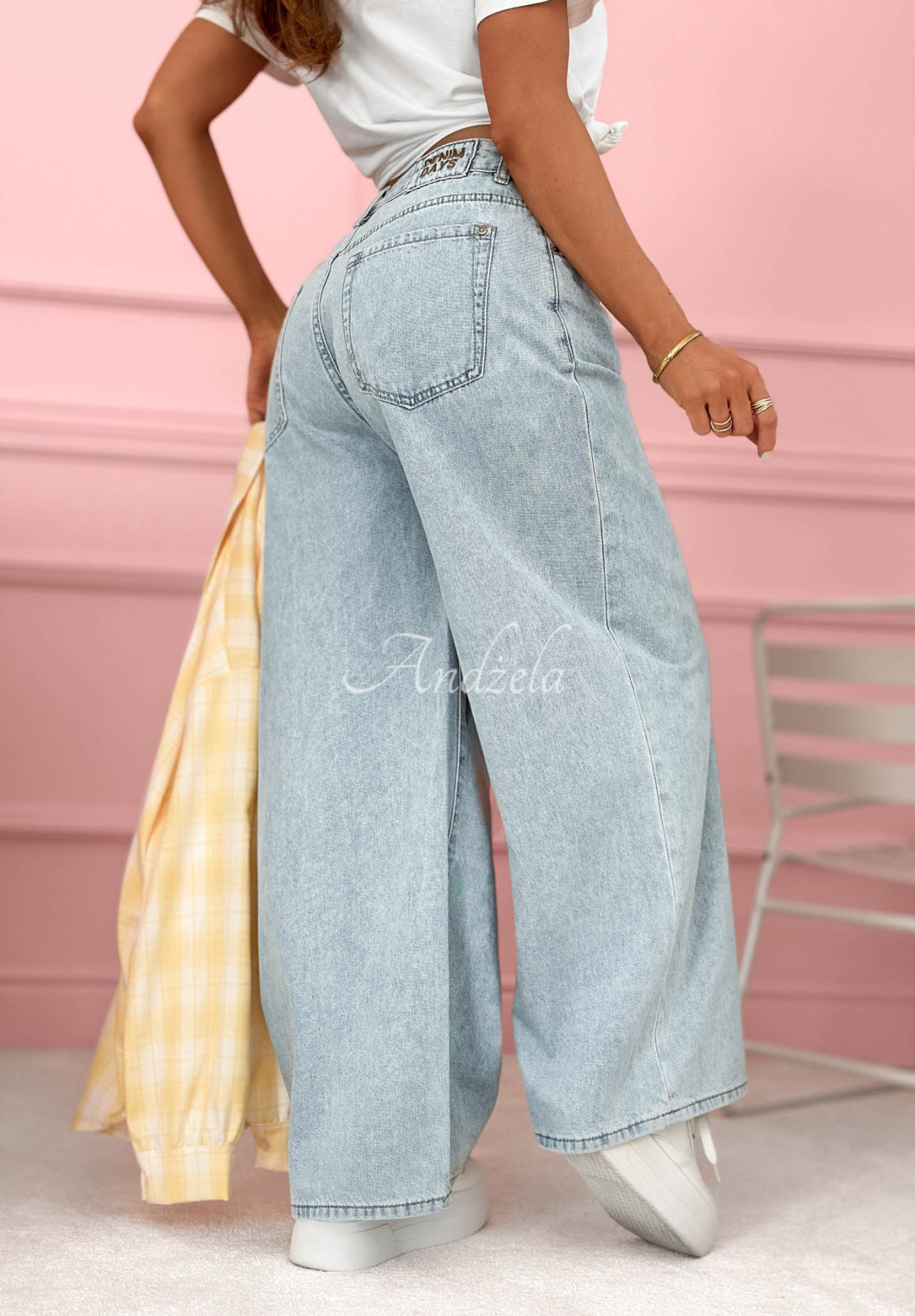 Jeans wide leg Believe In Today Blau