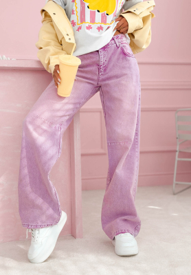 Jeans wide leg Leticia Lilafarben