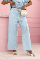 Komplet dresowy z koronką Lacy Actions błękitny