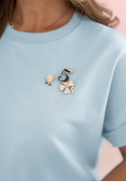 Sweat Set z koronką Lacy Actions Himmelblau