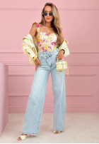 Kwieciste body na ramiączkach Blossom Ballet pudrowy róż