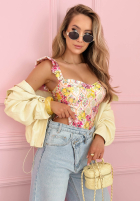 Kwieciste body na ramiączkach Blossom Ballet Puderrosa