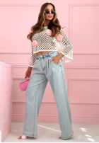 Hose Jeans wide leg Inspiring Thoughts Blau