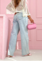 Hose Jeans wide leg Inspiring Thoughts Blau