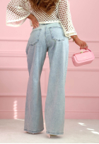 Hose Jeans wide leg Inspiring Thoughts Blau