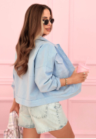 Denimjacke aus Baumwolle Moving On Himmelblau