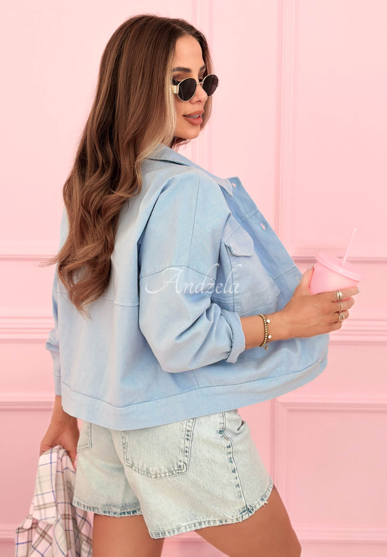 Denimjacke aus Baumwolle Moving On Himmelblau