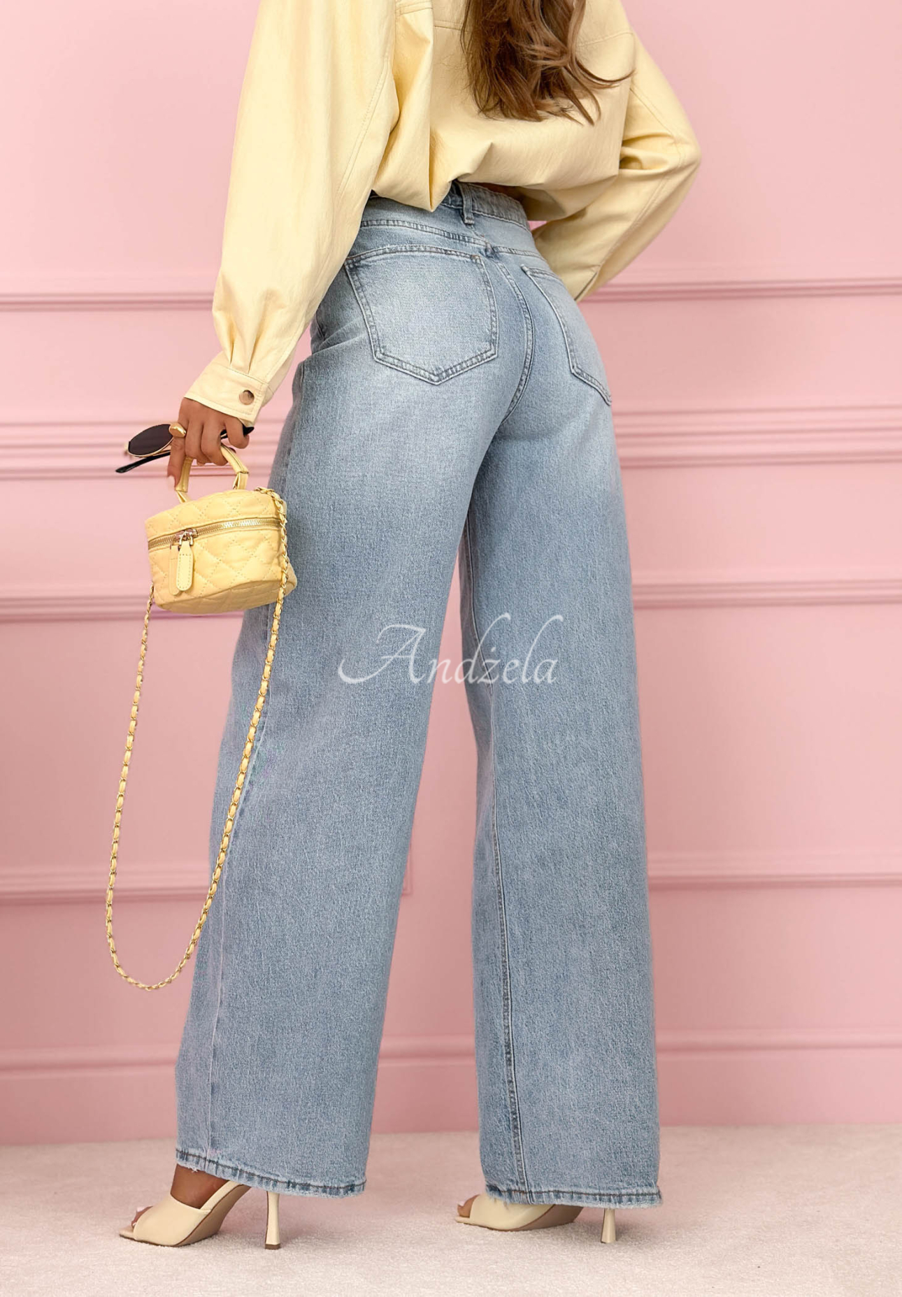 Jeans wide leg Denim Story Blau