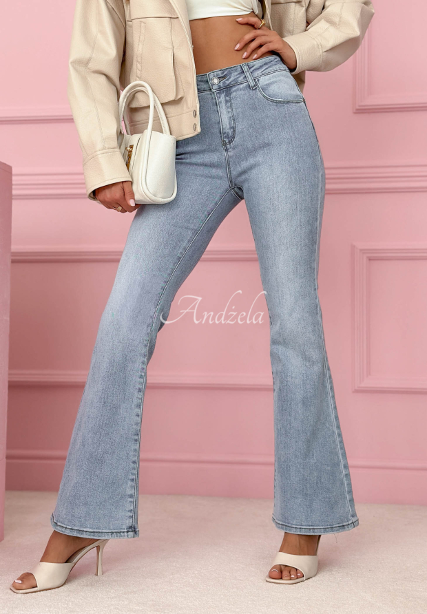 Denim-Schlaghose Luciana Blau