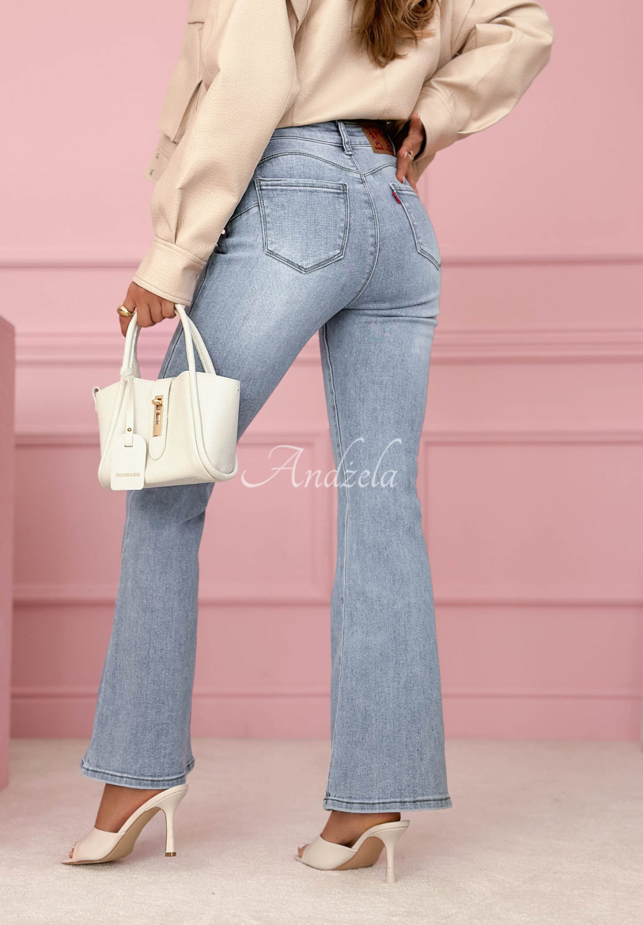Luciana Blue Bell-Bottom Jeans