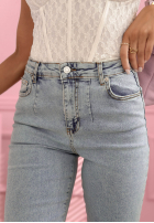 Hose Jeans dzwony Estrid Hellblau