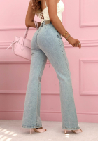 Hose Jeans dzwony Estrid Hellblau
