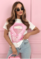 T-Shirt z nadrukiem Heaven Chic biało-Rosa