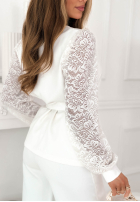 Set Bluse i Hose z koronką My Reason Ecru