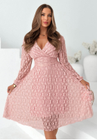 Koronkowa Kleid z marszczoną talią Good Moment Gelb