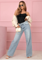 Koronkowy gorsetowy top na ramiączkach Laryssa Rosa