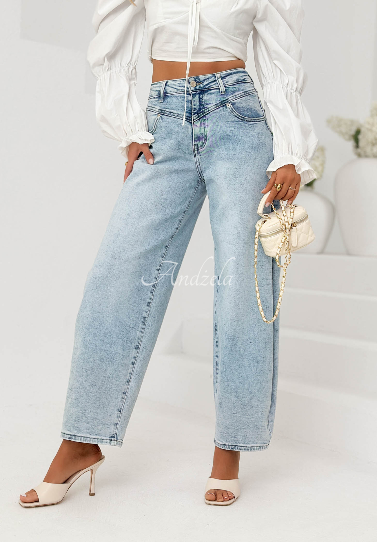 Modern Fit Blue Balloon Jeans