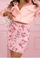 Spódniczka mini w róże Rose Days żółta