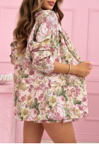 Kwiecista Blazer z kołnierzykiem Blooming Days Rosa