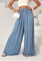 Material Hose wide leg z gumką Taille Tropical Paradise Rosa
