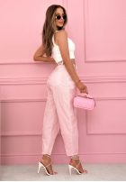 Material Hose z paskiem Soft Blossom Mokkafarben