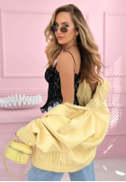 Gorsetowy top z koronką Chloe Beige