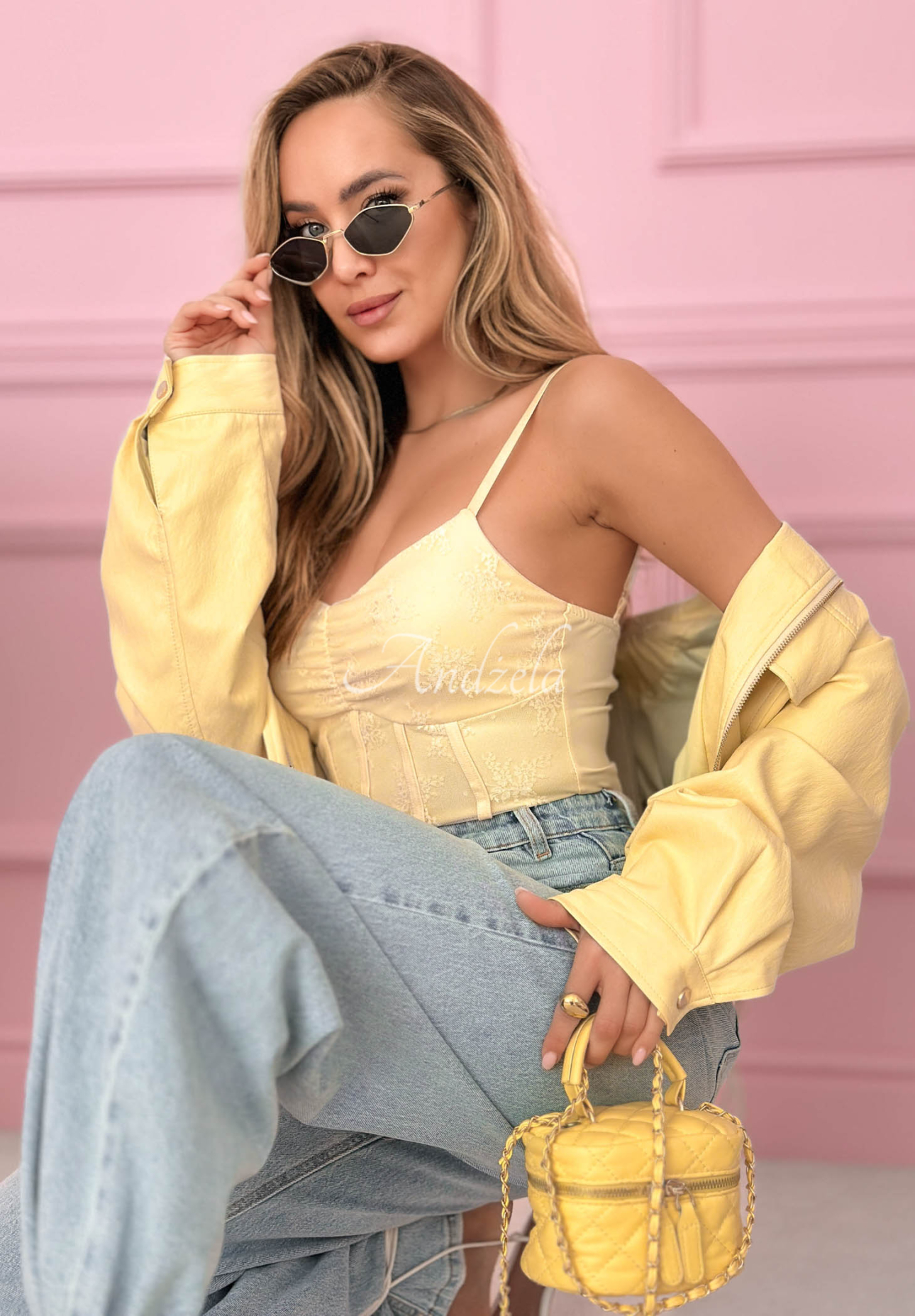 Hello Beautiful Yellow Strapless Corset Top 