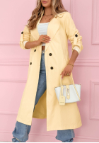 Długi płaszcz trencz Miraldi różowy