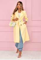 Długi płaszcz trencz Miraldi różowy