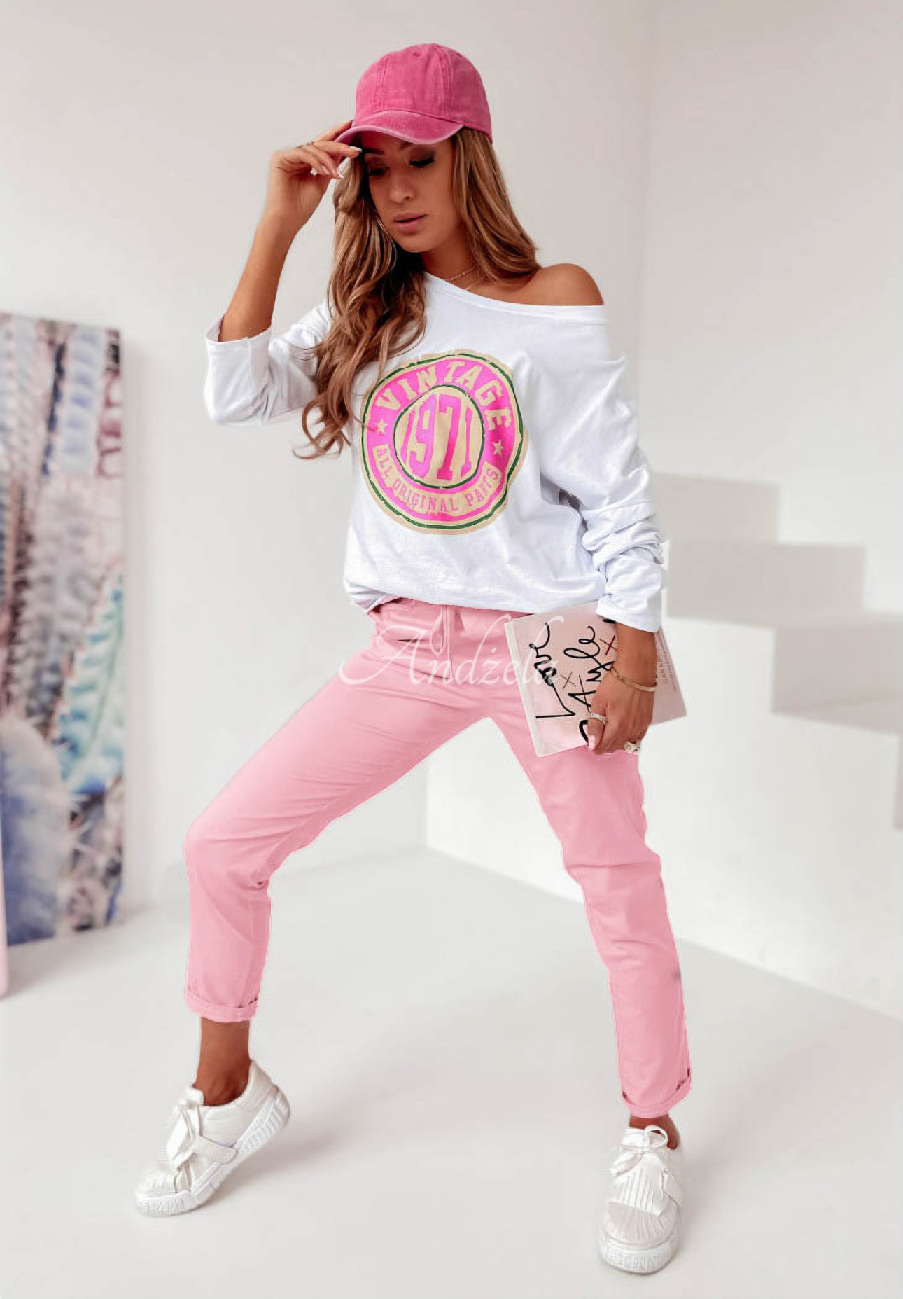 Wind Light Pink Cotton Pants